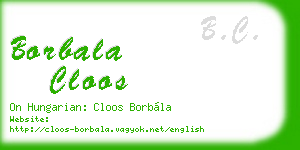 borbala cloos business card